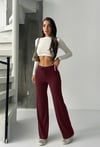 Fit Comfort Bej Salaş Pantolon Bordo A6011
