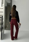 Fit Comfort Bej Salaş Pantolon Bordo A6011
