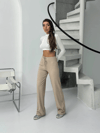 Fitilli Şardonlu Pantolon Bej A4058