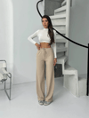 Fitilli Şardonlu Pantolon Bej A4058