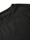 Fiyonk Baskılı Siyah Oversize Unisex T-shirt- Siyah