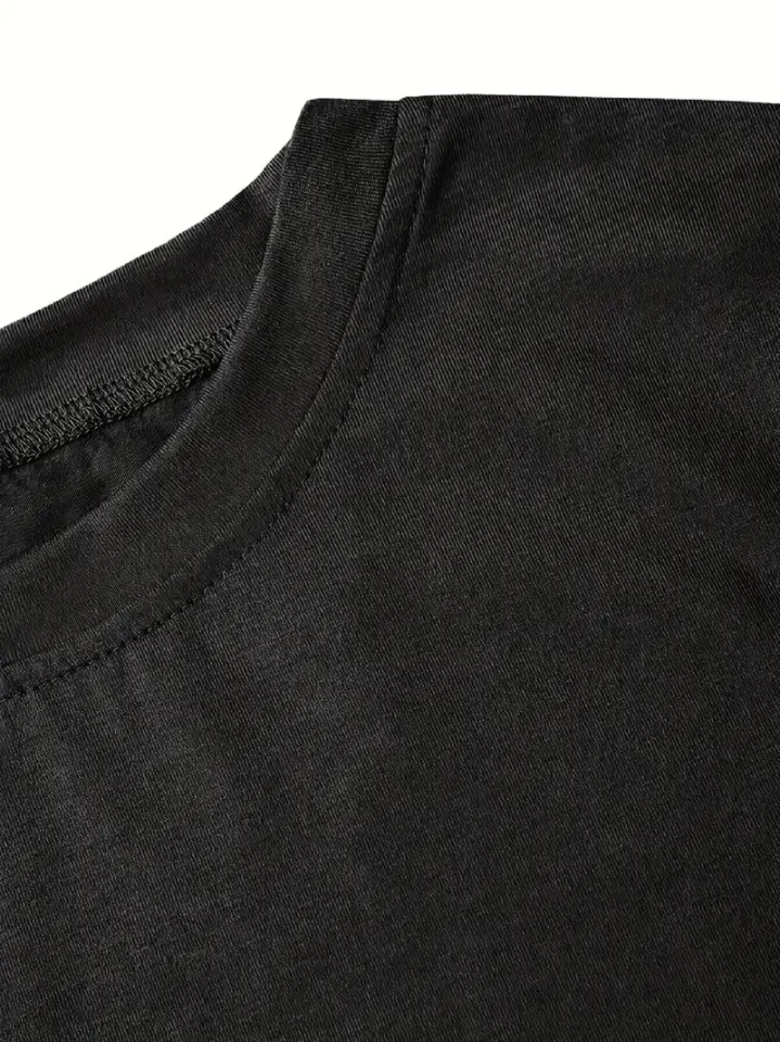 Fiyonk Baskılı Siyah Oversize Unisex T-shirt- Siyah
