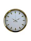 Gold & White Lüks Tasarım 40 Cm Gold Metal Duvar Saati