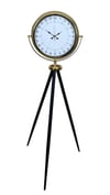 Gold 24 Saat Göstergeli Özel Tasarım Tripod Ayaklı Saat