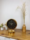 Gold Metal Mermer İlhamı Masa Saati 25×20 cm