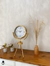 Gold Metal Mini Tripod Modern Masa Saati 45×26 cm – Şık ve Dekoratif Tasarım