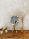 Gold Metal Mini Tripod Sade Masa Saati 45×26 cm