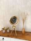 Gold Metal Mini Tripod Sade Masa Saati 45×26 cm