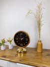 Gold Metal Siyah İnci Masa Saati 25×20 cm