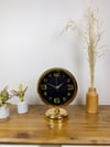 Gold Metal Siyah İnci Masa Saati 25×20 cm