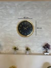 Golden Night Luxury 40 Cm Metal Duvar Saati