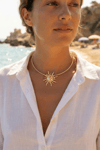 Güneş Model Gold Renk Choker Kadın Kolye