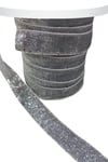 Kadife Kurdele Simli 2 Cm Gümüş 1 Metre