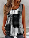 Kadın Askılı Yuvarlak Yakalı Desenli Süprem Bluz