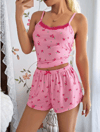 Kadın Çiçekli Dantelli Şortlu Pijama Takım 5177