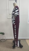 Kadın Kısa Kollu Bisiklet Yaka Zebra Desen Bluz Ve Pantolon Ikili Takım