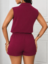 Kadın Kolsuz Yakalı Önden Düğmeli Dubai Bluz Ve Bağcıklı Kısa Şort Ikili Takım