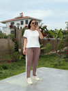 Kadın Modal Dokulu Kumaş Yanı Şeritli Takım