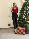 Kadın Üste Oturan Paçası Bilek Üzerinde Biten Atlas Kumaş Pantolon 36 (s) - 48 (4xl)