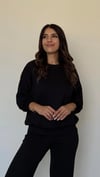 Kadın Uzun Kollu Bisiklet Yaka Viskon Iki Iplik Bluz Ve Pantolon Ikili Takım