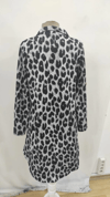Kadın Uzun Kollu Yakalı Önden Düğmeli Leopar Desenli Modal Midi Elbise