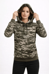 Kamuflaj Desenli 2 İplik 4 Mevsim Kapüşonlu Kanguru Cepli Hoodie Sweatshirt - Kamuflaj