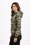 Kamuflaj Desenli 2 İplik 4 Mevsim Kapüşonlu Kanguru Cepli Hoodie Sweatshirt - Kamuflaj