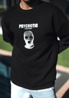 Kışlık Bisiklet Yaka Baskılı Sweatshirt - Siyah