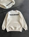 Kışlık Bisiklet Yaka Oversize Baskılı Sweatshirt - Beyaz