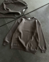 Kışlık Bisiklet Yaka Üç İplik Basic Sweatshirt - Füme