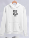 Kışlık Üç İplik Kapşonlu Sweatshirt - Beyaz