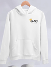 Kışlık Üç İplik Kapşonlu Sweatshirt - Beyaz