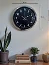 Klasik 40 Cm Krom Şık Metal Duvar Saati