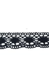 Kopanaki Dantel En 5 Cm Badem Model Siyah 10 Metre