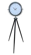 Krom 24 Saat Göstergeli Özel Tasarım Tripod Ayaklı Saat