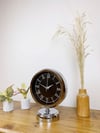 Krom Metal Siyah Retro Masa Saati 25×20 cm
