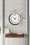Krom Roma Rakamlı 40 Cm Metal Modern Duvar Saati