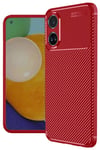 Mey İthalat®   A38 Kılıf Auto Focus Karbon Kapak - Kırmızı
