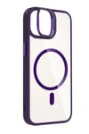 Mey İthalat®   iPhone 11 Remim Lensli Magsafe Standlı Kapak - Derin Mor
