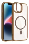Mey İthalat®   iPhone 11 Remim Lensli Magsafe Standlı Kapak - Kahverengi