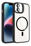 Mey İthalat®   iPhone 11 Remim Lensli Magsafe Standlı Kapak - Siyah