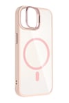 Mey İthalat®   iPhone 11 Remim Lensli Magsafe Standlı Kapak - Pembe