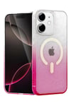 Mey İthalat®   iPhone 12 Pummel Shiny Magsafe Kapak - Pembe