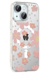 Mey İthalat®   iPhone 14 Floral Magsafe Kapak - Pembe
