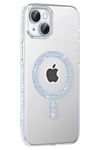 Mey İthalat®   iPhone 14 Move Taşlı Magsafe Kapak - Mavi