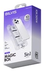 Mey İthalat®   iPhone 14 Pro Max Bilvis 5in1 3D Magic Cam Ekran Koruyucu - Siyah