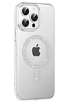 Mey İthalat®   iPhone 14 Pro Max Move Taşlı Magsafe Kapak - Natural Grey