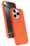 Mey İthalat®   iPhone 14 Pro Max Regal Magsafe Standlı Kapak - Turuncu