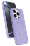 Mey İthalat®   iPhone 14 Pro Max Regal Magsafe Standlı Kapak - Lila