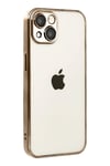 Mey İthalat®   iPhone 15  Lensli Silikon - Çöl Titanyum